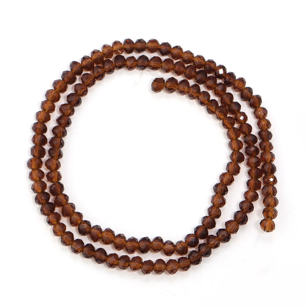 3 4 6 8 10mm Deep Brown Faceted Crystal Beads Glass Beads Loose Spacer Bead For Jewelry Making DIY Bracelet Necklace Accessories