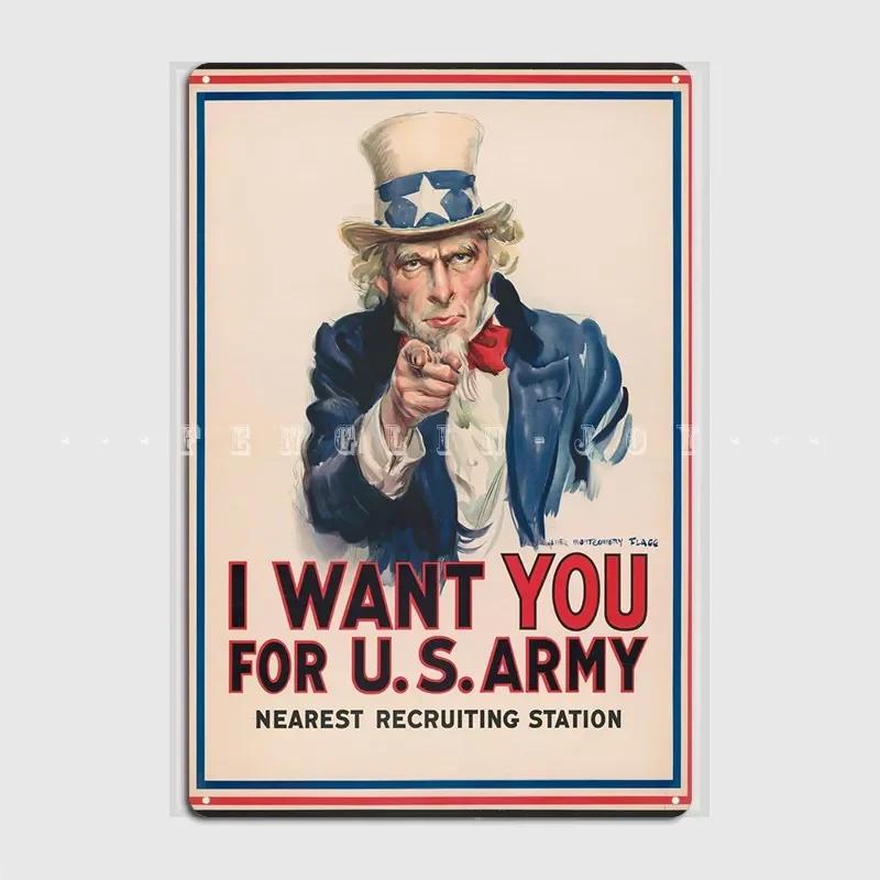 I Want You For Us Army Metal Sign Pub Pub Garage Decoration Poster Tin Sign Poster