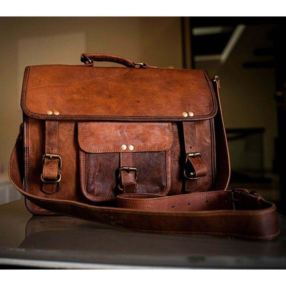 Новая винтажная женская сумка из натуральной кожи — фото 6