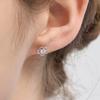 [ON] Silver Daily Camellia Earrings MEM22075