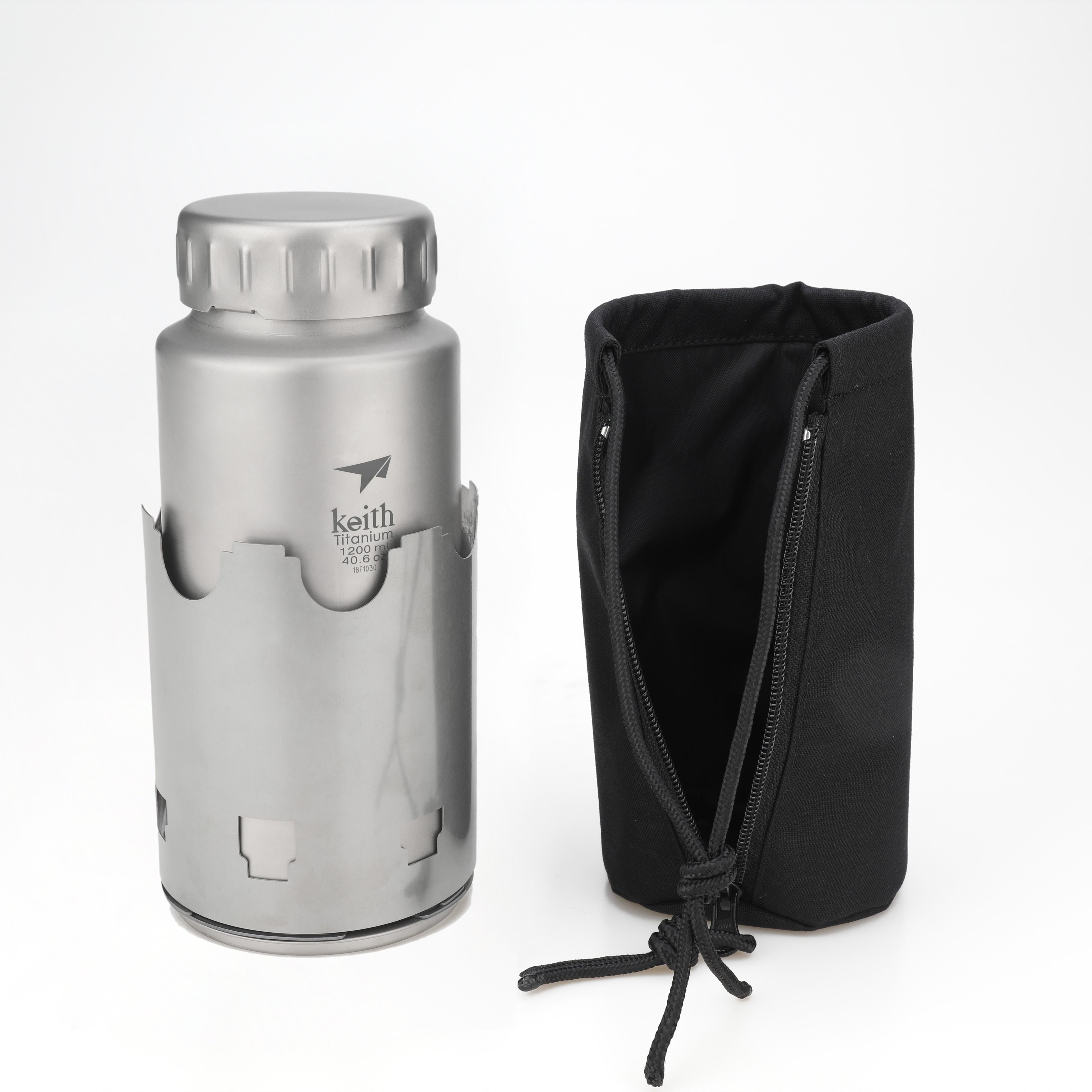 Hot Selling Titanium Bottle Mug Portable Outdoor Hiking Camping Stove Traveling Picnic Backpacking Wood Burning Stove