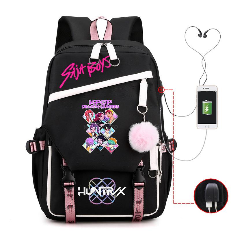 Animation Peripheral Printing Korean Version Style Children'S Backpack College Style Junior High School Student Leisure Schoolbag