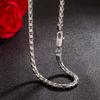 Men'S Round Box Chain Necklace Copper Electroplated Thick Rhodium Gold Jewelry