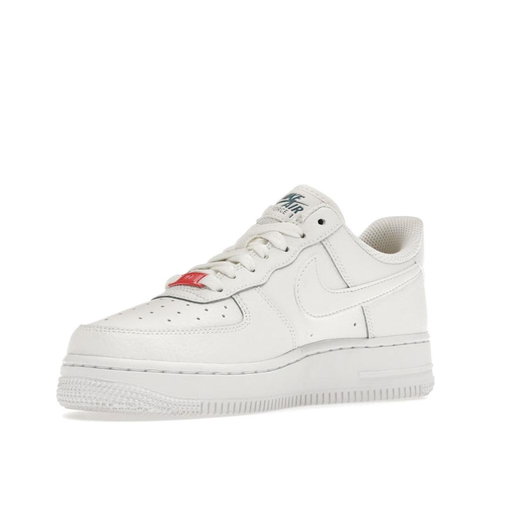 Nike  Air Force 1 07 Essential Summit White Solar Red Women Sneakers CT1989-101