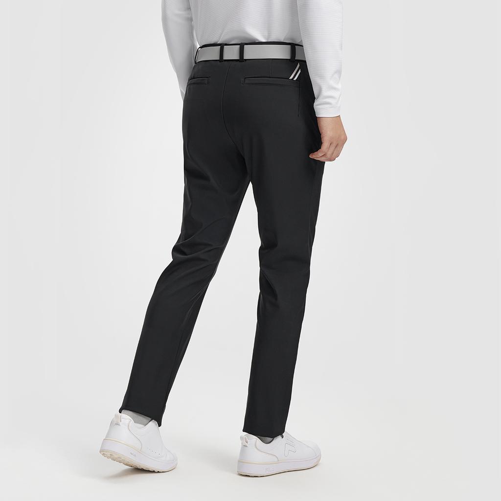 FILA Fleece Lined Warm Simple Comfortable Stylish Golf Versatile Straight Leg Knit Casual Pants Men bottoms A11M615603F-BK