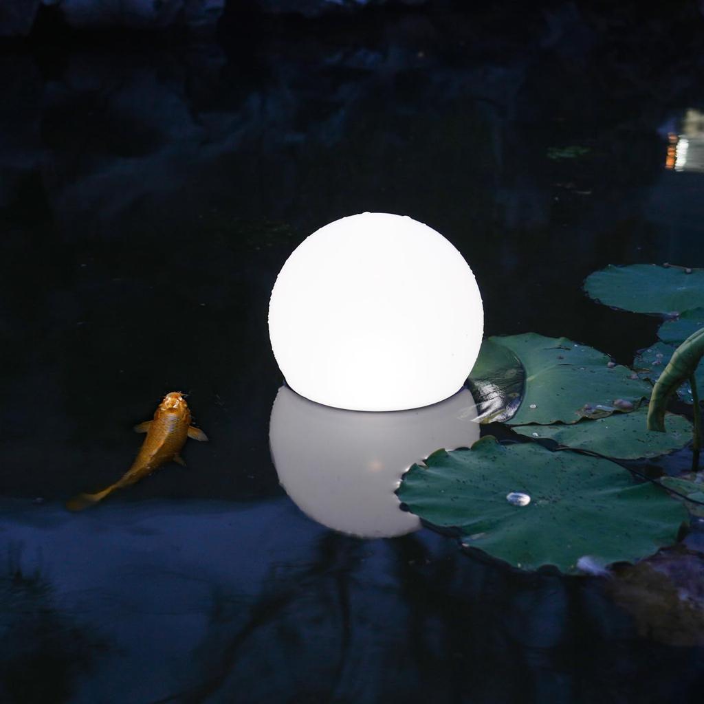 GWSOLAR Pool Ball 20cm 60lm Smart Stays On Until the Next Warm and Seven Color Options As a Decorative Light or Floating Ball No Wiring Waterproof To