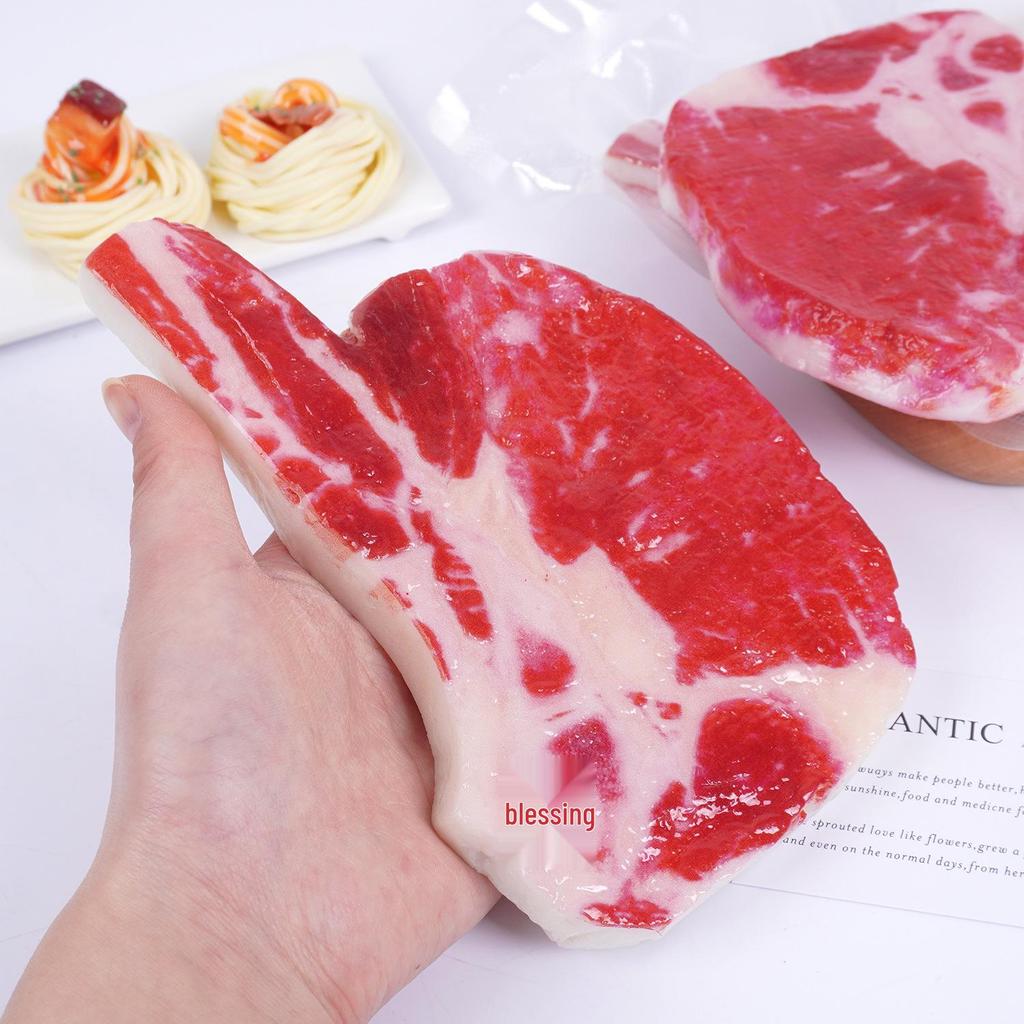 17cm Realistic Bone-in Tomahawk Steak Display Model for Western Restaurants, Vacuum Packed
