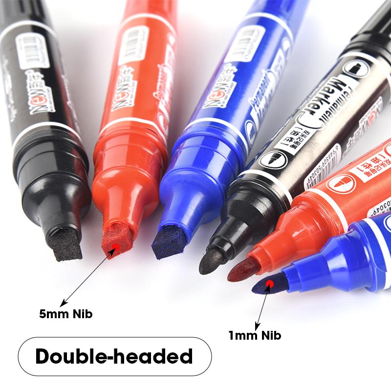 3 Color Double-headed Markers Oil Pen Permanent Dual Side for CD Metal Glass Fabric Ceramic Waterproof Paint Marker Graffiti Pen