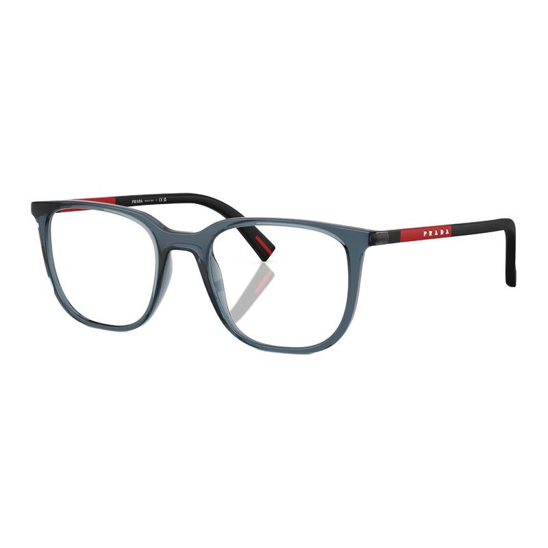 Prada Striped Brand Logo Injection Square Optical Glasses Unisex Couple Style Blue Blue 50 basic packaging-glasses case + packaging box
