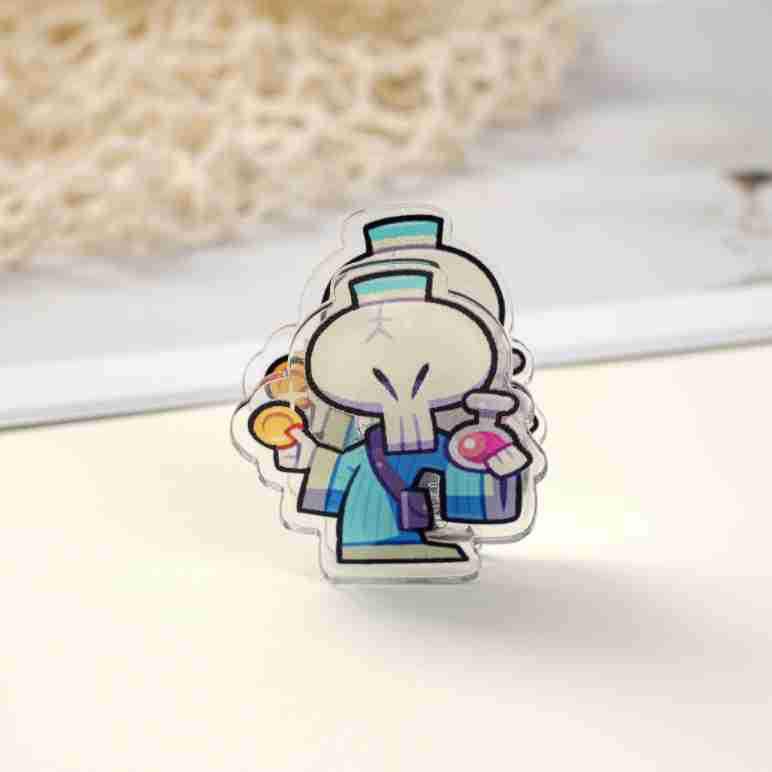 Cute Cartoon Skull Acrylic Clip - Snack Sealer & Bookmark