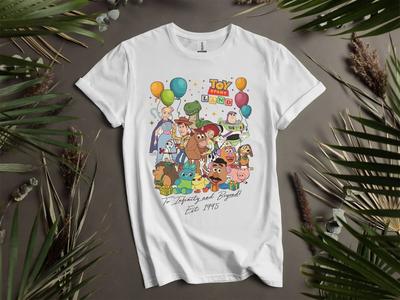 T-shirt Gruppo Vintage Toy Story Land T shirt Uomo Donna Unisex Tshirt K888