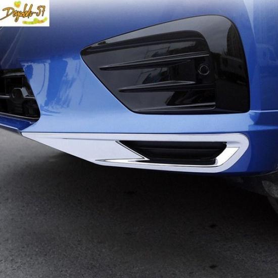 Chrome Front Bumper Fog Light Eyelid Cover Trim 2pcs For Volvo XC60 2018 -