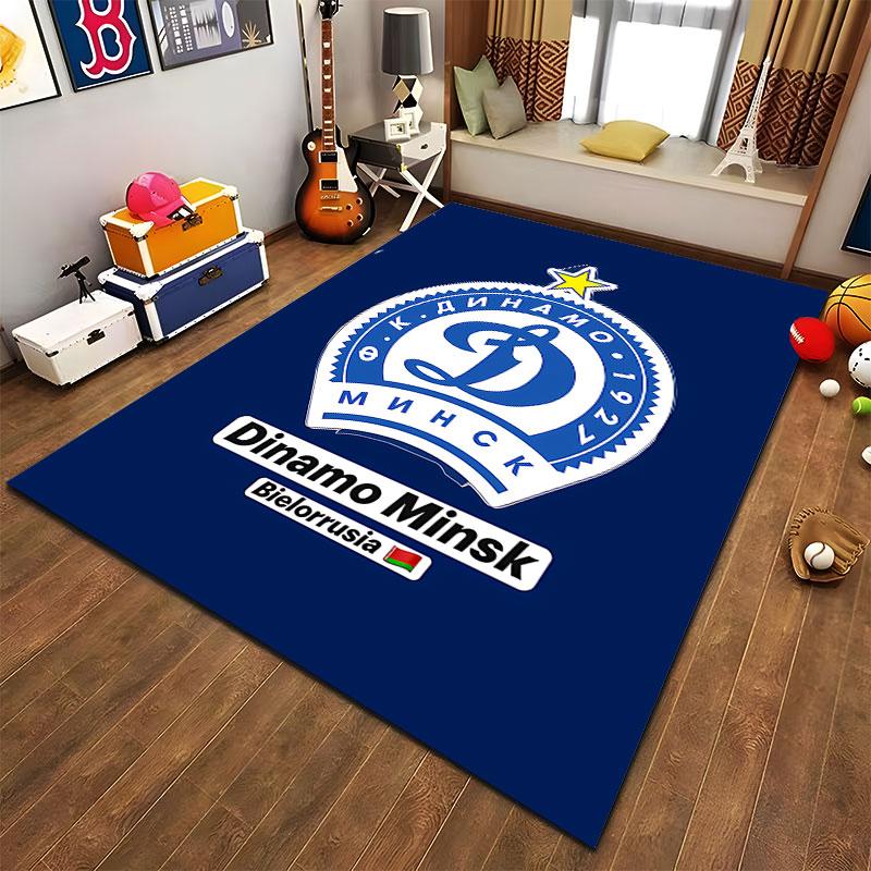 Dinamo Minsk Team Emblem Carpet Suitable As a Non-slip Mat for the Living Room or Bedroom Sofa