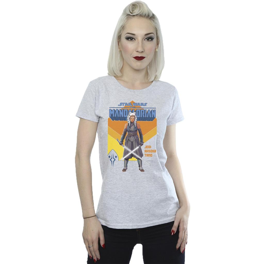 Star Wars Womens/Ladies The Mandalorian Jedi Ahsoka Tano Cotton T-Shirt