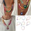 Delicate Floral Beaded Necklace Handcrafted Glass Jewelry Lightweight Design Excellent Gift For Her