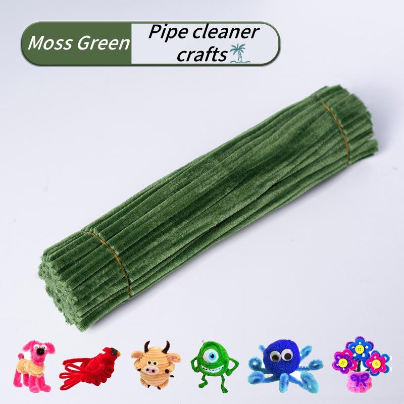100 Pieces Pipe Cleaners Chenille Stem, Solid Color Pipe Cleaners Set for Pipe Cleaners DIY Arts Crafts Decorations