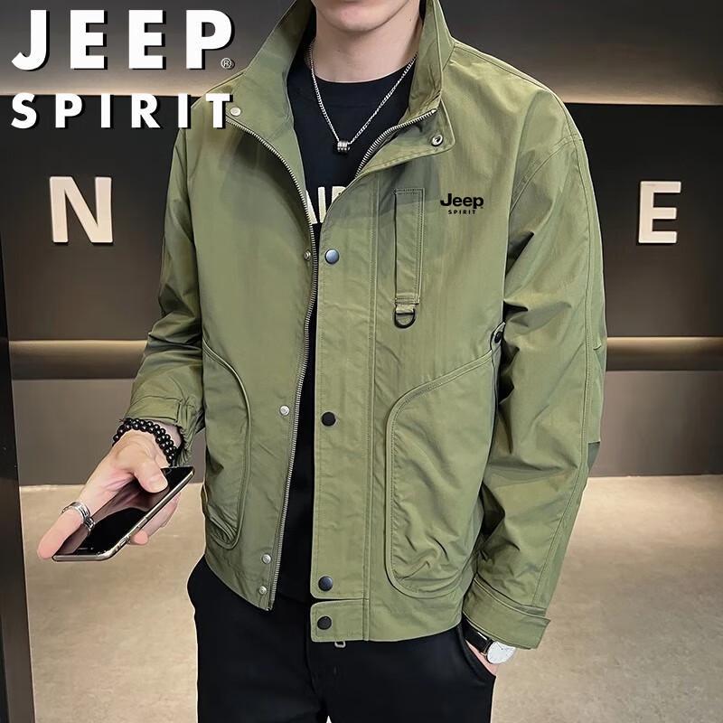 JEEP SPIRIT Men's Casual Stand-Collar Jacket