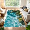 Tropical Pool Reflections Non-Slip Home Carpet Design for Living Room Bedroom Office Decor Gift with Vibrant Pattern and Comfortable