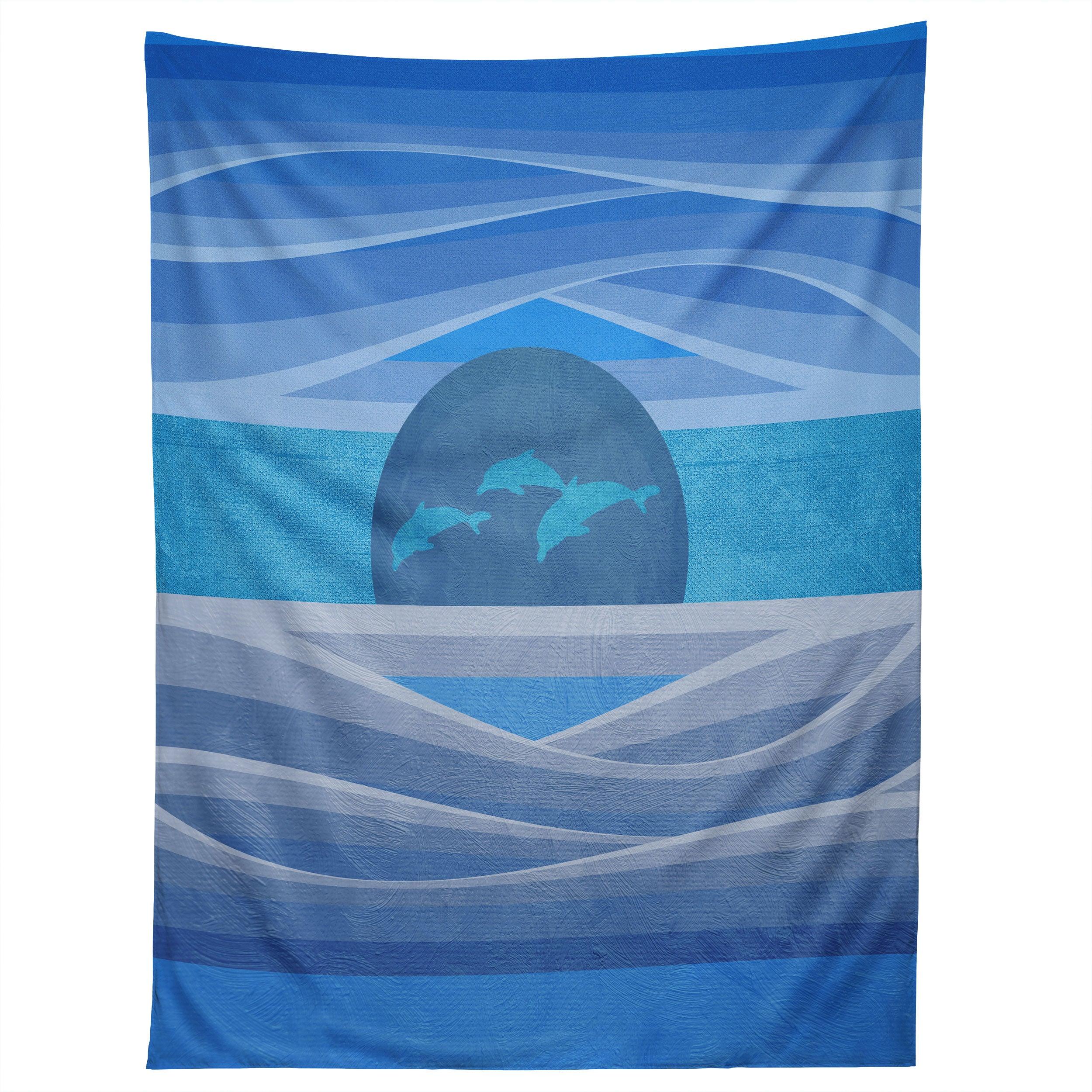 DOLPHINS LOVE tapestry 75x100