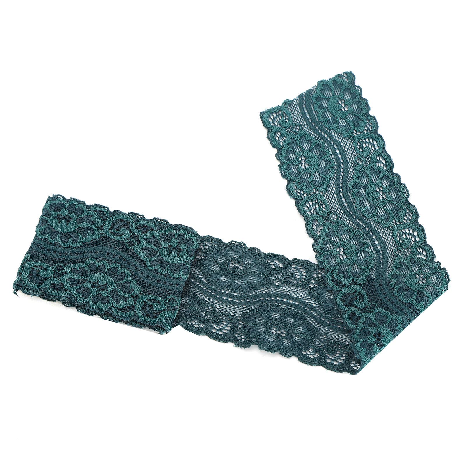 

Floral Pattern Lace Ribbon Decorating Clothing DIY Crafts 10 Yard 5cm Width Atrovirens