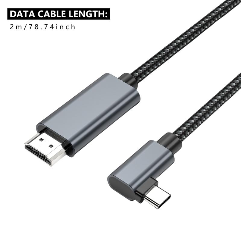 4K HDTV Output Type C Cable USB C to HDTV Cable For High Clear Streaming And Presentations Wide Compatibility
