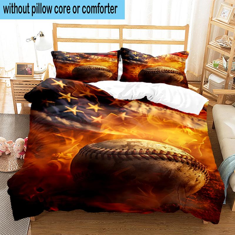 Sports Ball football Pattern 3pcs Bedding,Including 1pc Duvet Cover And 2pcs Pillowcases Perfect for Christmas,Ideal for Bedroom, Dormitory