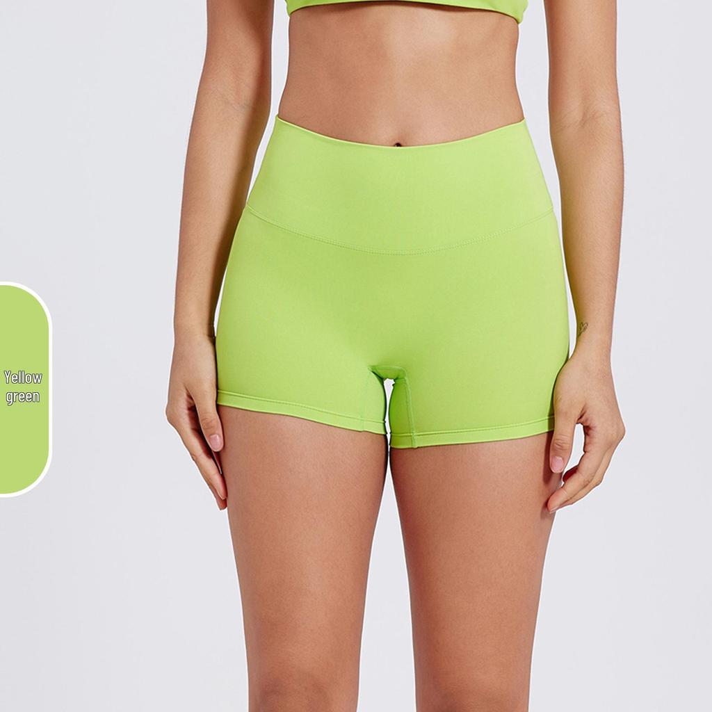 Shorts de Yoga Taille Haute Contrôle du Ventre pour Femmes - Push-up Pêche, Tissu Brossé, Longueur Trois-Quarts pour la Course à Pied et le Fitness