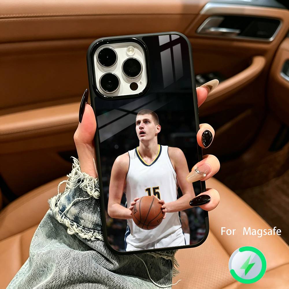 N-Nikola- Jokic 15 MVP Wireless Charging Phone Case Compatible with iPhone 17/16/15/14/13/12/11