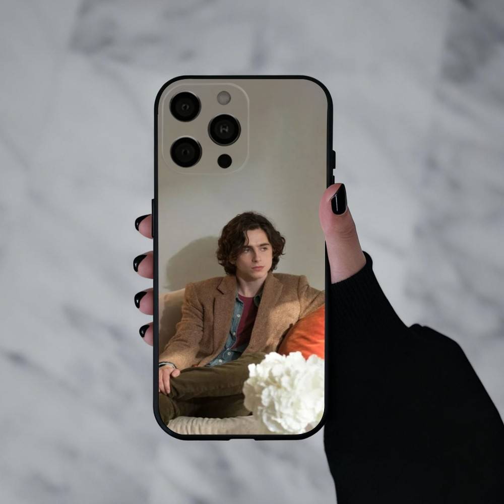 Young Hero T-Timothee C-Chalamet Phone Case For iPhone 17pro,16,15,14,13,12,11 Plus,Pro Max,XS,Soft Silicone Black Cover