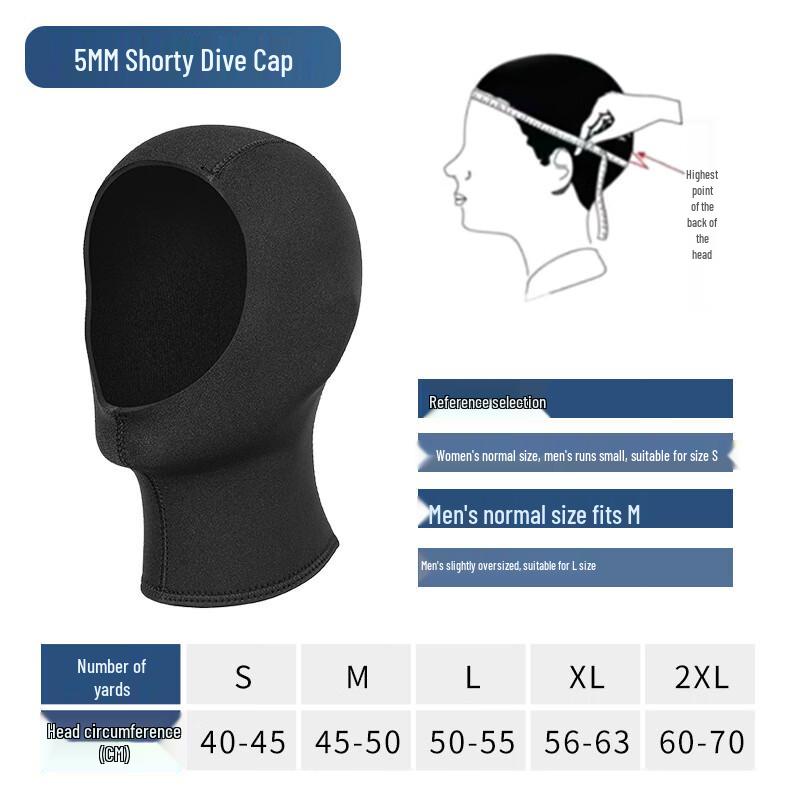5mm Thermal Neoprene Diving & Swim Cap