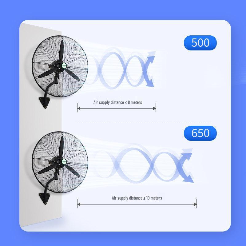 High-Power Industrial Wall-Mounted Fan with Strong Wind Power