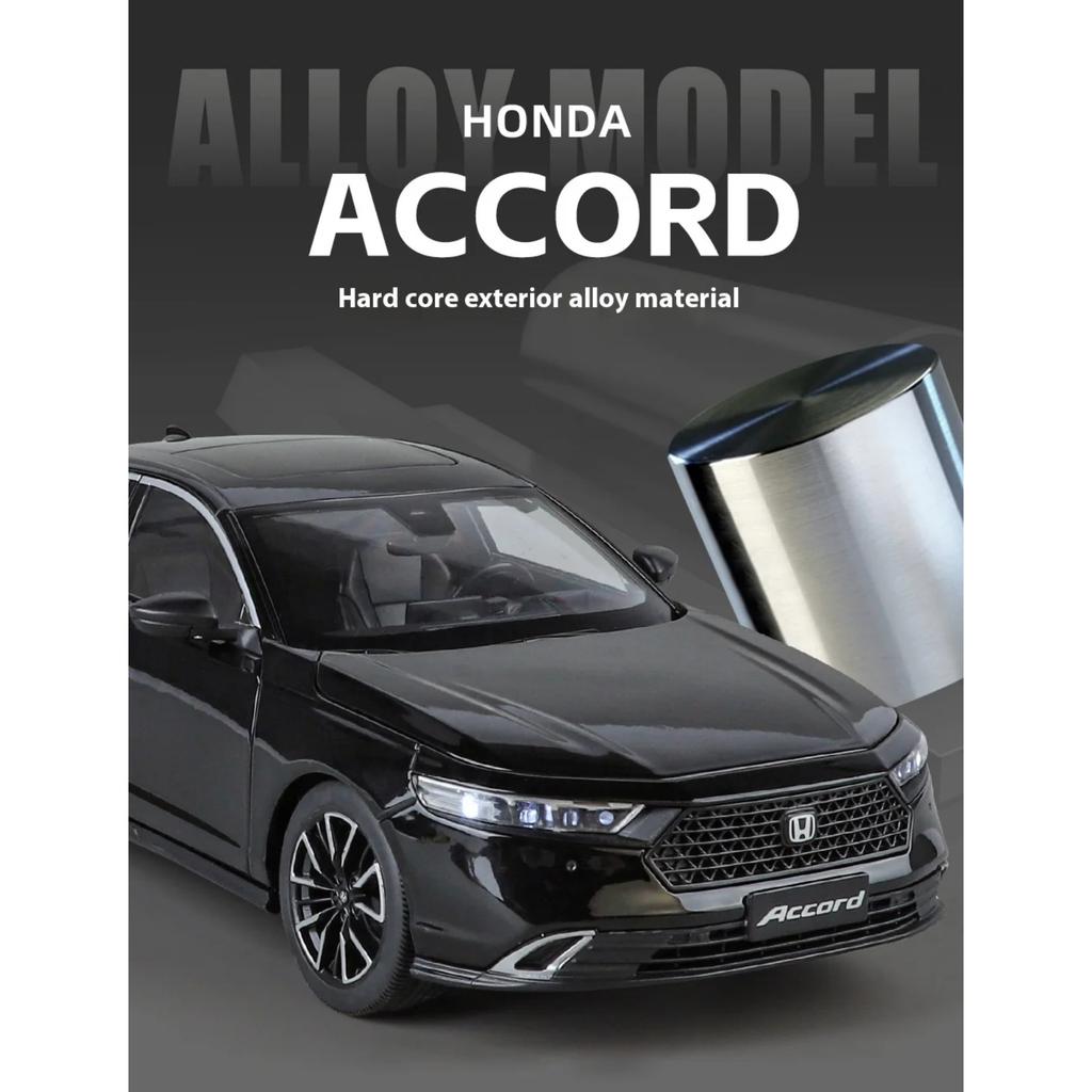 1/18 Scale HONDA ACCORD Eleventh Large Alloy Metal Diecasts Model Car Sound and Light Children's Toy Collectible Birthday Gift for Boy