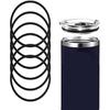 5Pcs Black Replacement Rubber Lid Ring Compatible with Travel Mug 16oz & 20oz Gasket Seals Lid for Ulated Stainless Steel Tumblers, Coffee Cups