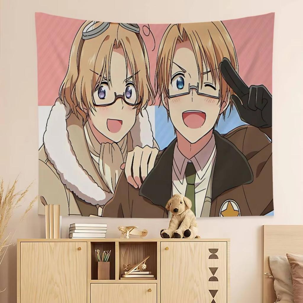 Anime Cartoon Hetalia Axis Powers Colorful Tapestry Wall Hanging Bohemian Wall Tapestries Mandala Wall Art Decor