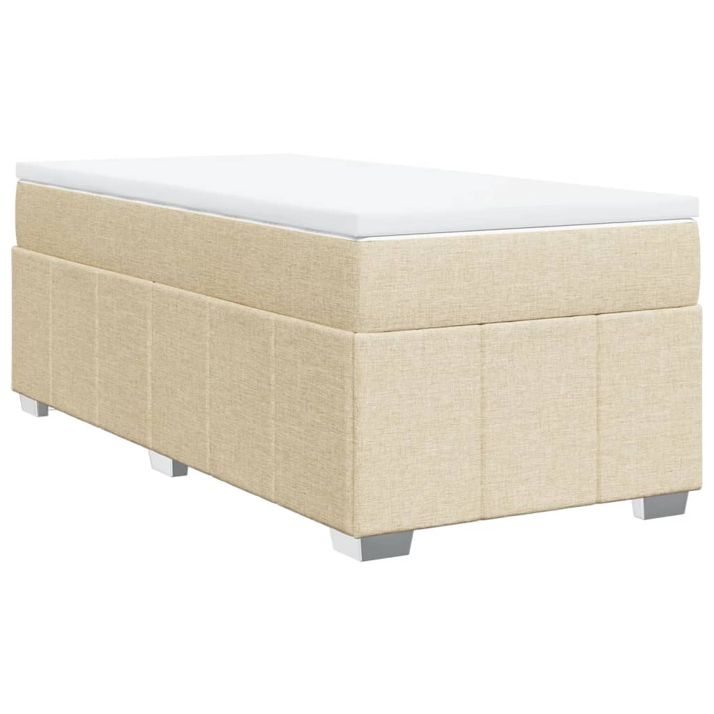 Vidaxl Letto Continentale Con Materasso, Crema, Tessuto, 80X200 Cm
