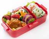 Skater Bento Single Made In for with Locking for Dishwasher and Microwave Cherry Red Box, 530ml, Tier, Japan, Women, 4-Point Leak-Resistant Storage,