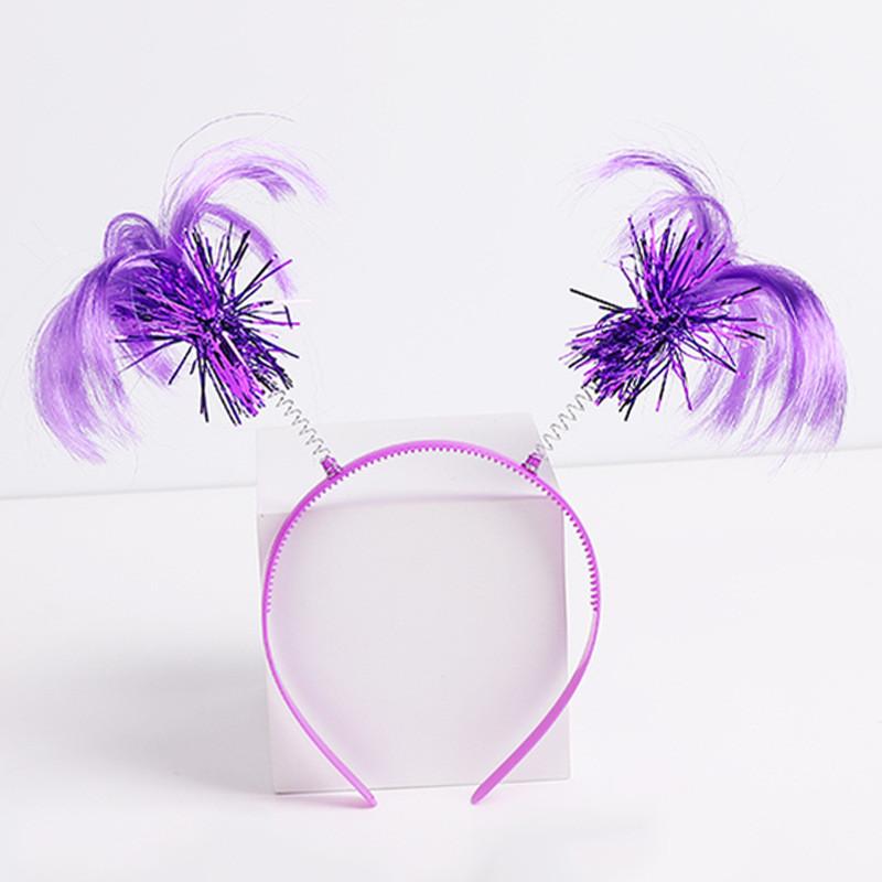 1980s Celebration Headgear Set With Feather Wigs And Jewelry For Seasonal Festivities