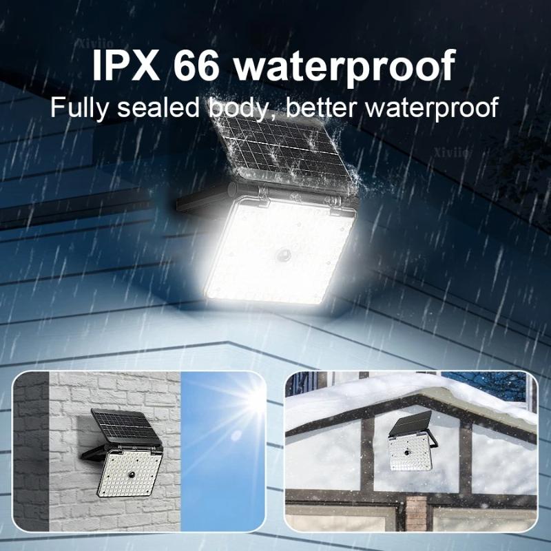 1/2/3PCS LED Solar Light Outdoor 132 LED Spotlights IP65 Waterproof Motion Sensor Human Solar Flood Security Wall Lights 3 Modes