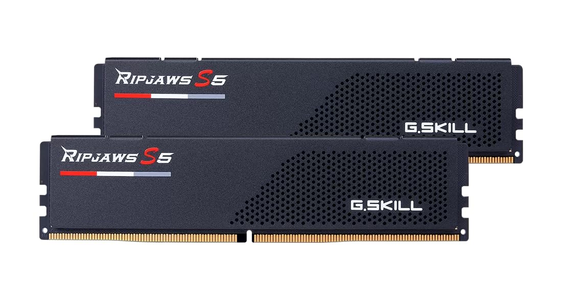 

Ripjaws S5 Series 32GB x 288 Pin SDRAM Desktop Memory G.Skill (2 16GB) DDR5-5600 CL46-45-45-89, 1.1V F5-5600J4645A16GX2-RS5K (Matte Black)