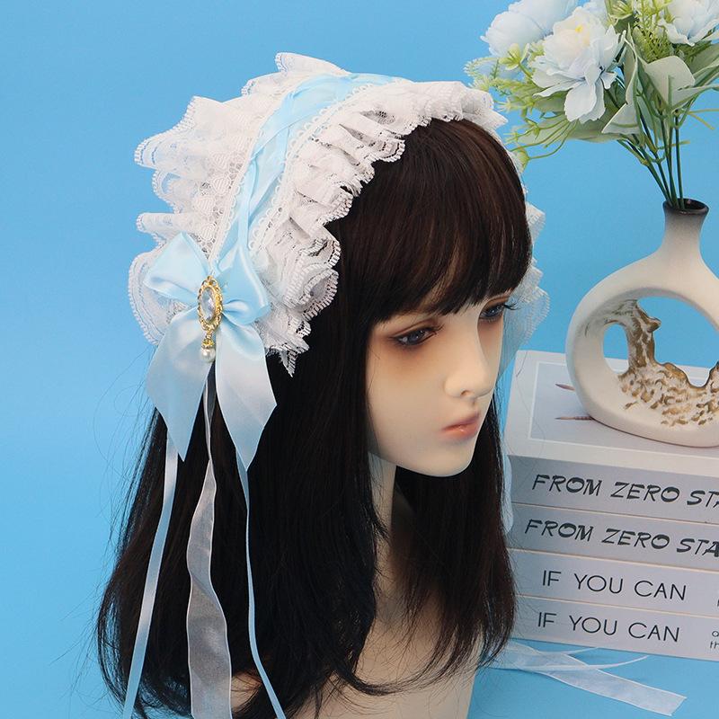 

Набор кружевной повязки на голову и аксессуаров для волос в стиле Лолиты - Идеально подходит для Хэллоуина, Карнавала, Рождества.