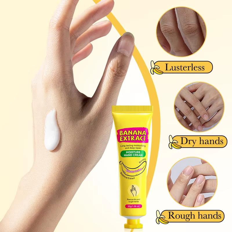 3/5pcs Banana Hand Cream Anti-Drying Crack Moisturizing Brightening Repairing Hand Creams For Hands Skin Care