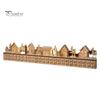 Holiday Countdown Calendar with Drawers Light-Up Wooden Christmas Village Advent Calendar, 24 Illuminated Snowy Cabin Display LED Lighted Scene