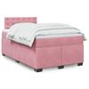 VidaXL Slat Bed Base with Mattress Pink 120x200 Cm Velvet 3286299