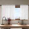 Sheer White Polyester Window Curtains for Light Privacy Protective Home Decoration