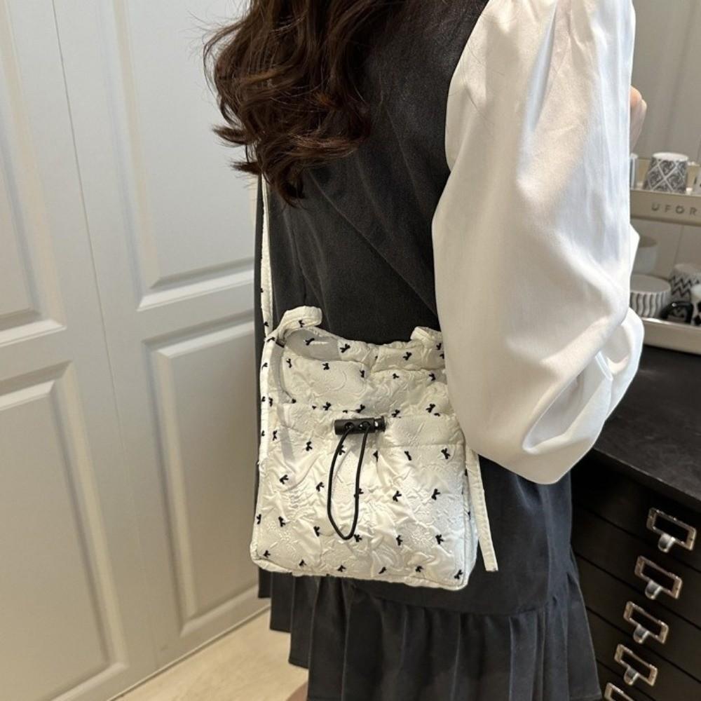 Versatile Women Crossbody Bag Solid Color Mobile Phone Pack Portable Bow Shoulder Bag  Outdoor