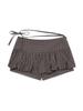 Eogeulliswedou Checkered Pumpkin Skirt Pants (Brown)