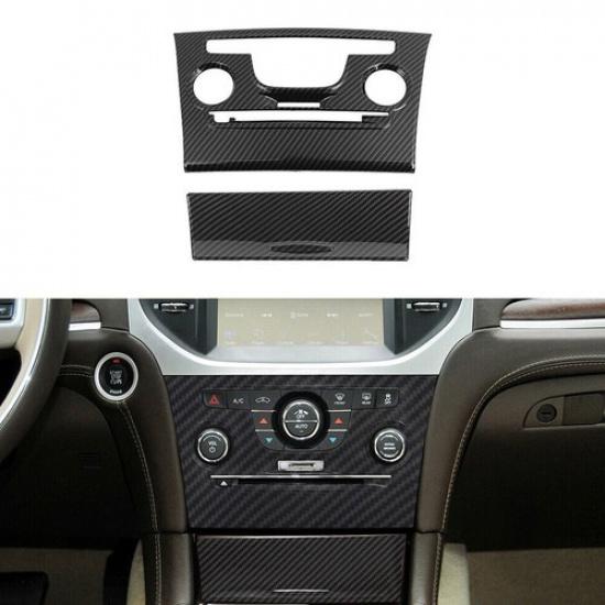 Carbon Fiber Air Condition Switch &Storage Box Cover Trim For Chrysler 300 10-14