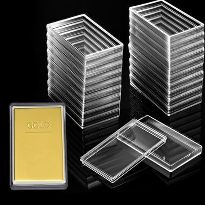 1/3Pcs Silver Bar Holder Case Square Medal Coin Storage Container Transparent Golden Bars Case Clear Gold Bars Storage Box