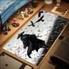 Ink Style Samurai Mouse Pad Large Computer Office Game Table Mat Rubber Anti-slip Stitched Keyboard Mats 90x40 XXL Desk Pads
