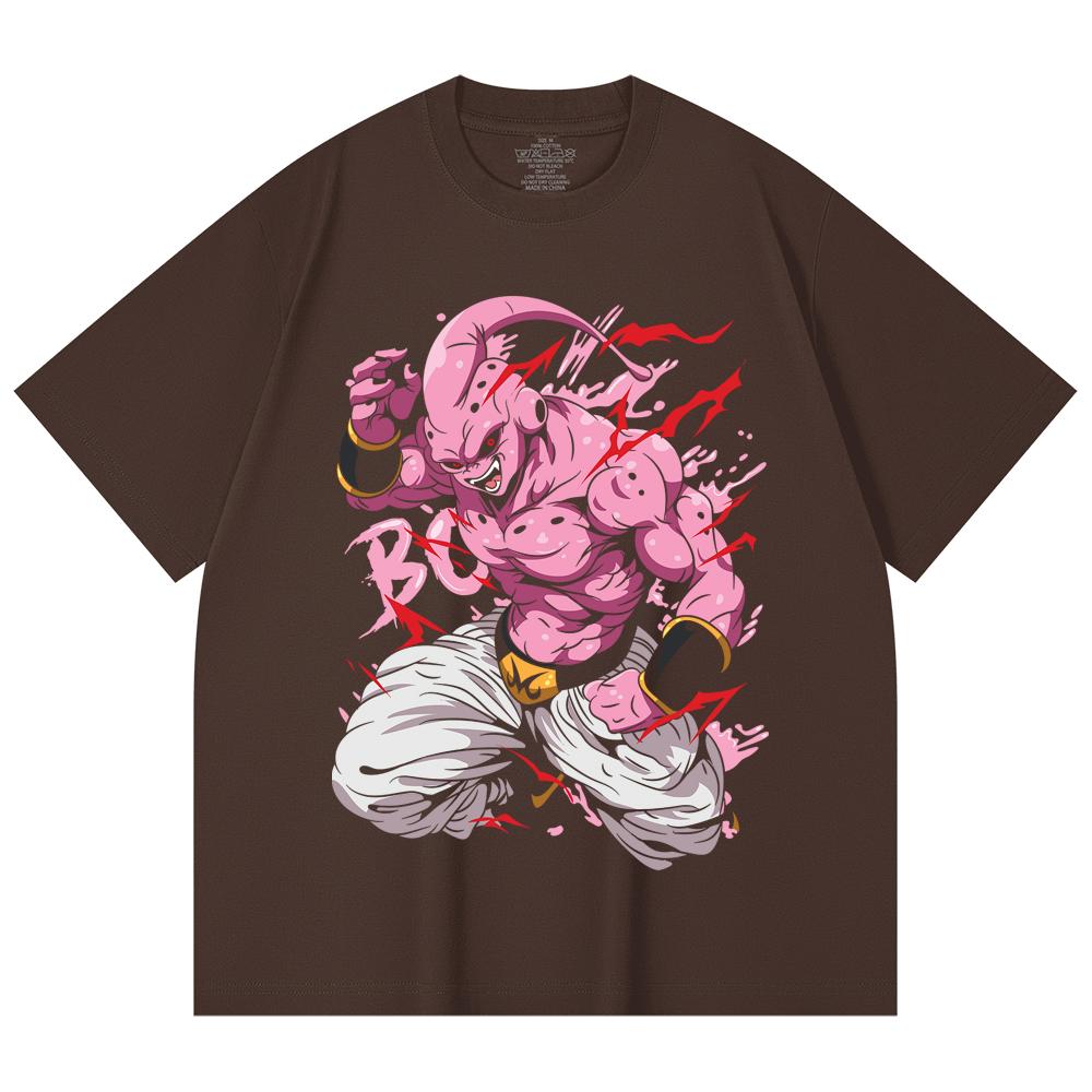 230 Gsm 100% Cotton Dragon Ball V13 Majin Buu Print Unisex Heavy Cotton T Shirt